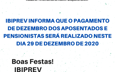 Pagamento de Dezembro será feito nesta terça-feira, 29/12